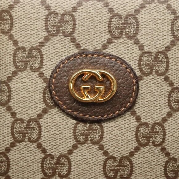 GUCCI GG Supreme Hand Bag PVC Beige Gold 000 58 6090 Auth SW1472 - Picture 10 of 16